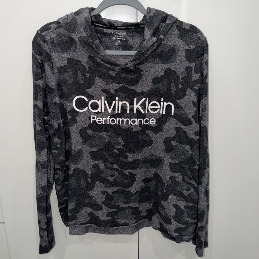 Calvin Klein Performance Gray Camo Hoodie